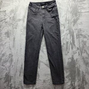 Risen Jeans Womens Size 5 27 Black High Rise Skinny Stretch Denim Pants Casual